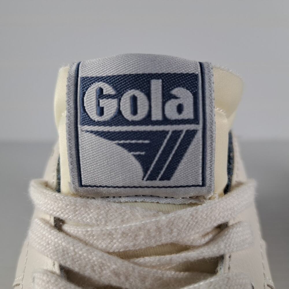 Gola Eagle 86 Sneakers Shoes Womens 7 White Blue Leather Suede Gum Sole CLB572 - Picture 4 of 13